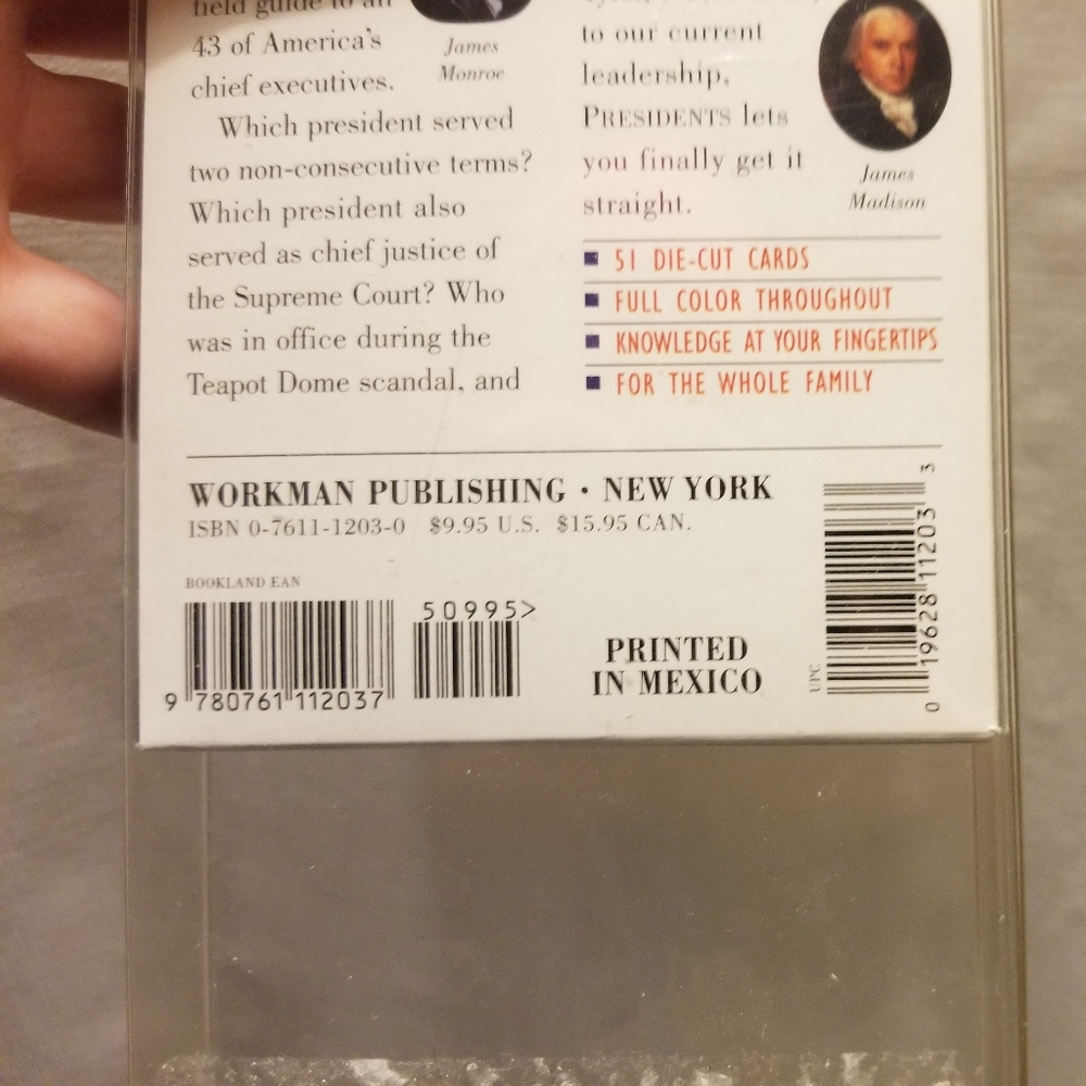 EUC vtg Presidents Fandex guide, w OG box - Picture 3 of 4